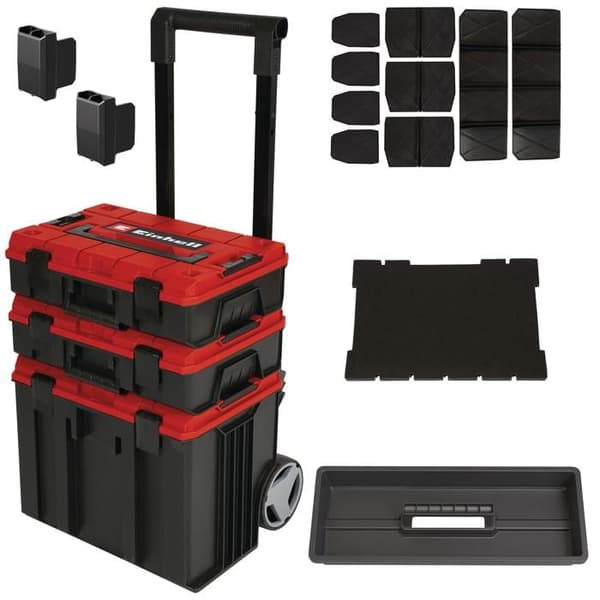 Einhell Tour de coffrets de rangement E-Case Tower (max 120 kg, för modulär förvaring av känslig utrustning)