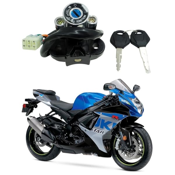 Tændingslås og 2 nøgler til Suzuki GSX-R600 / GSX-R750 / GSF600 / GSF1200