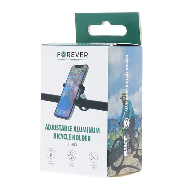 Forever Cykelhållare Justerbar Aluminium BH-300 - Svart