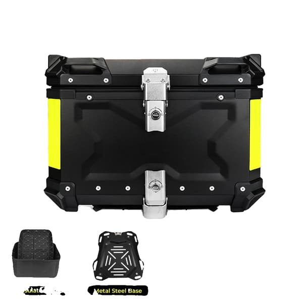 Motorcykel Bakre Bagagefack, Vattentät Aluminium, 45L/55L/65L Alternativ,65L X Svart