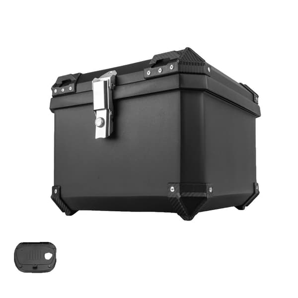 Moottoripyörän takalaatikko, 45L kapasiteetti, vedenpitävä rakenne,57L Matte Box in Finnish is "57L Matte Box".