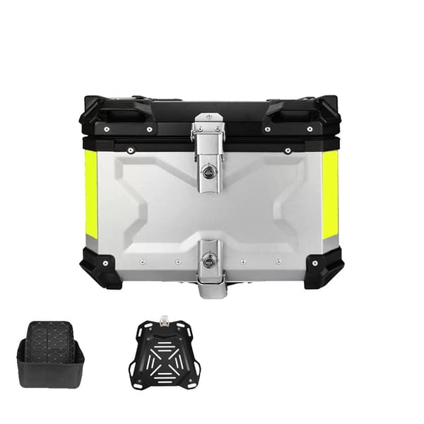 Motorcykel Bakre Bagagefack, Vattentät Aluminium, 45L/55L/65L Alternativ,45L X Silver in Swedish is "45L X Silver".