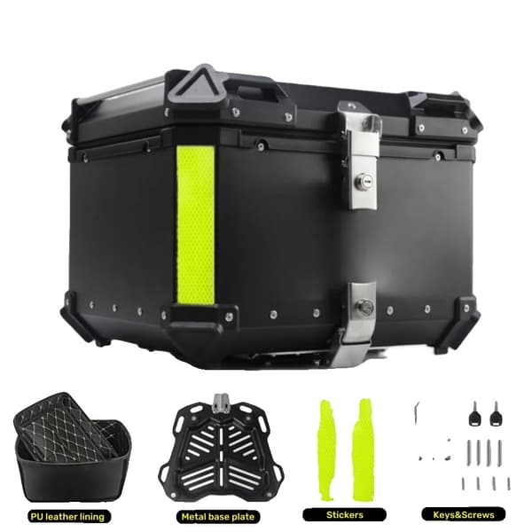 Motorcykel Bagagerum, 45L Kapacitet, Holdbart Aluminiumlegering,SORT-45L