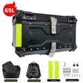 Miniatyrbillede 2 af 2: Motorcykeltrunk, 65L kapacitet, holdbar aluminiumlegering,X-65L-SORT
