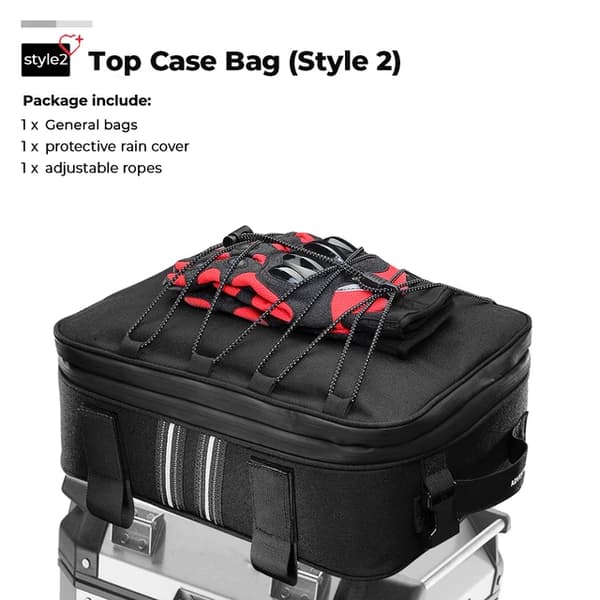 Top Box -pakkauspussit, vedenpitävä materiaali, helppo asennus, 1 yläosan laukku