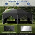 Pikkukuva 3 / 8: Pop Up Paviljonki, 600x300x296-316 cm, Musta