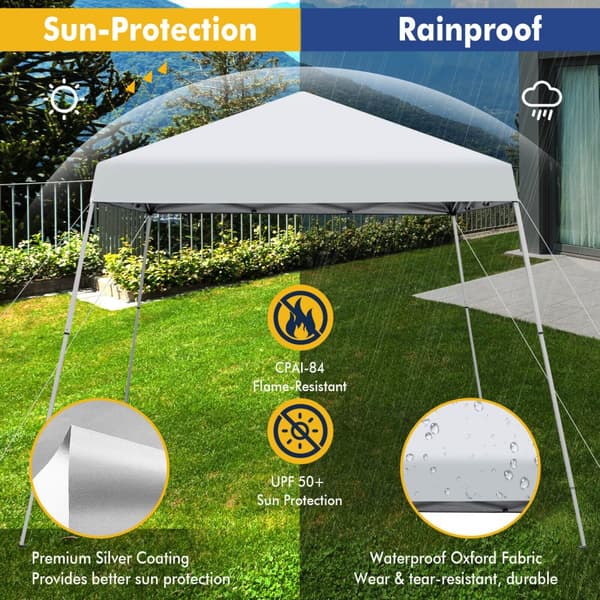 Pop-up telt, 304x304x232-260 cm, Hvid