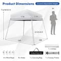 Miniatyrbillede 4 af 8: Pop-up telt, 304x304x232-260 cm, Hvid