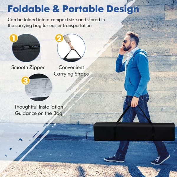 Pop-up telt, 304x304x232-260 cm, Hvid