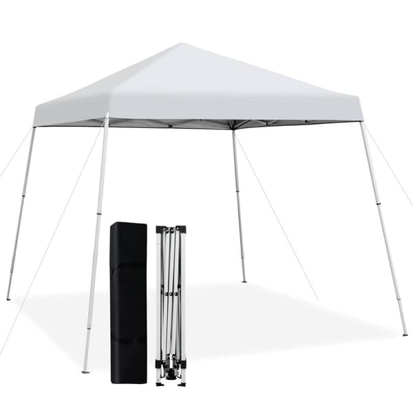Pop-up telt, 304x304x232-260 cm, Hvid