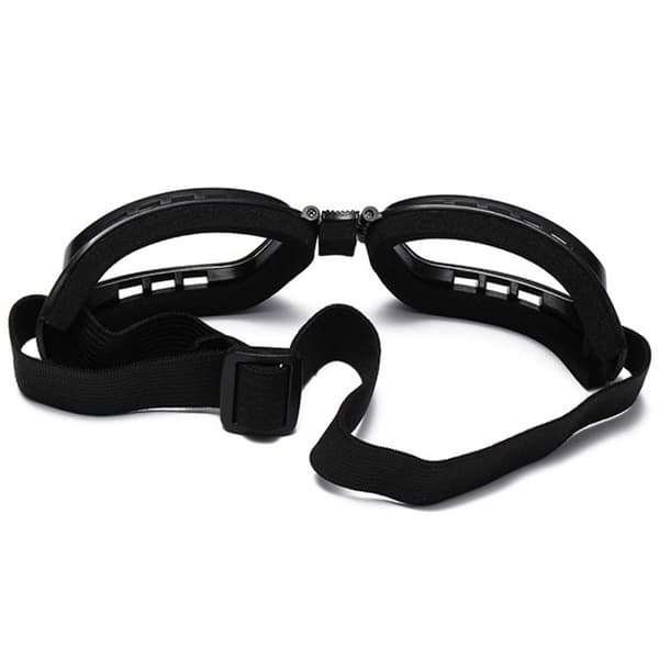 Motorcykelbriller retro mc sort klare glas