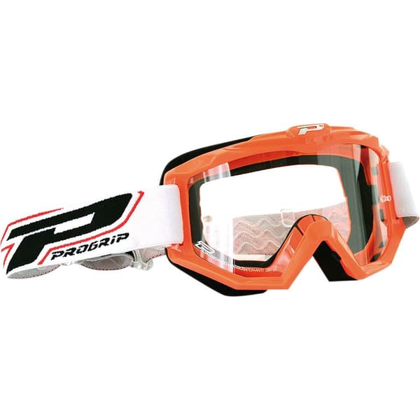 Progrip Beskyttelsesbriller Offroad Race Line Orange Clear