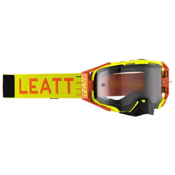Leatt Velocity 6.5 Maastoajolasi Roll-off-järjestelmällä Keltainen Light Grey/CAT2