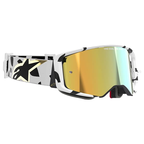 Alpinestars Supertech Corp Moottoripyörälasit Valkoinen Mirror Gold