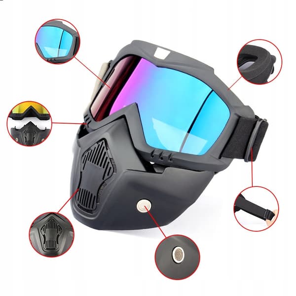 Universal ASG Motorcykel Taktisk Maske Sort
