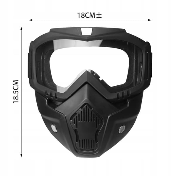 Universal ASG Motorcykel Taktisk Maske Sort