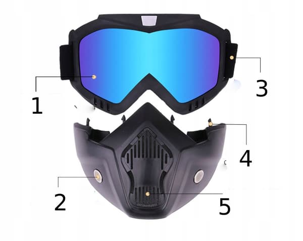 Universal ASG Motorcykel Taktisk Maske Sort
