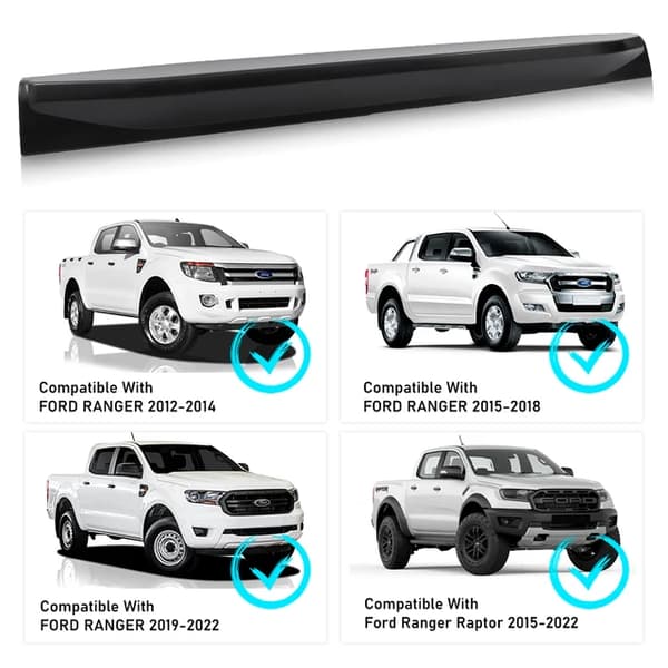 Takaluukun spoilerin peite, ABS-materiaali, yhteensopiva Ford Ranger 2012-2022 kanssa., Takaspoileri