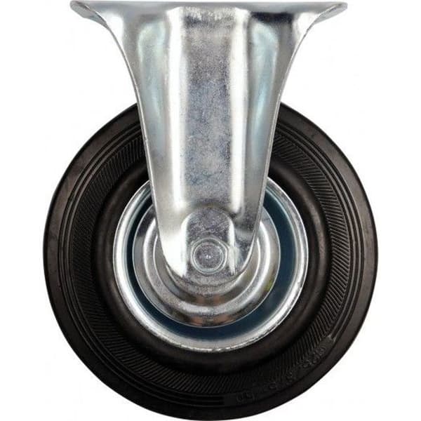 Hjul komplett - hjul med Vorel-fälg - 87307 - Fixhjul med svart gummi 200mm