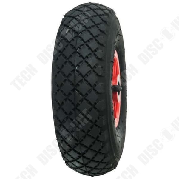 TD® TD Ultrabeständigt uppblåsbart länkhjul, punkteringssäker diameter 260 mm för handtruck, 16 mm axelhål
