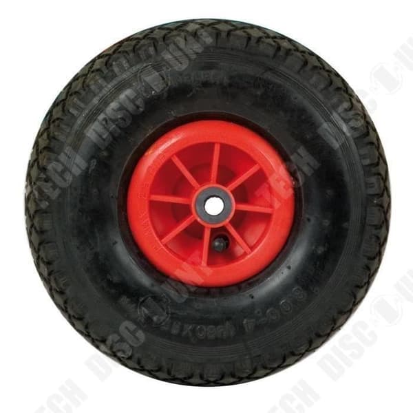 TD® TD Ultrabeständigt uppblåsbart länkhjul, punkteringssäker diameter 260 mm för handtruck, 16 mm axelhål