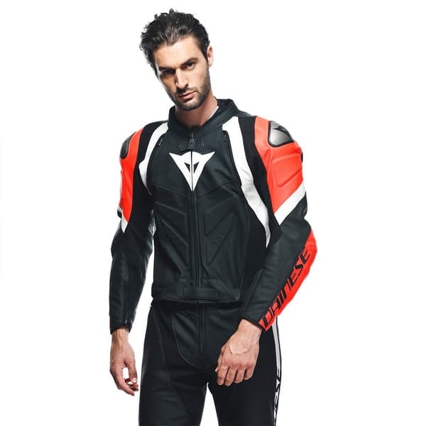 Dainese Læderdragt Avro 4 Orange,Sort 52 Mand