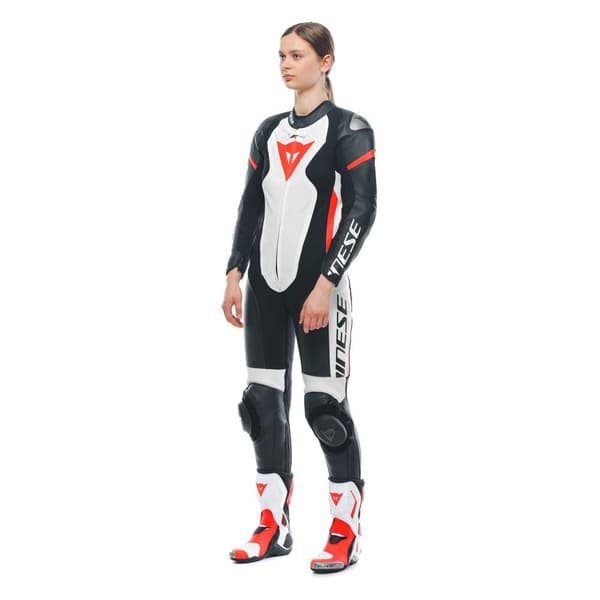 Dainese Grobnik Perforerad Läderdräkt Vit,Svart 48 Kvinna