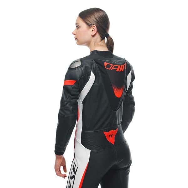 Dainese Grobnik Perforerad Läderdräkt Vit,Svart 48 Kvinna