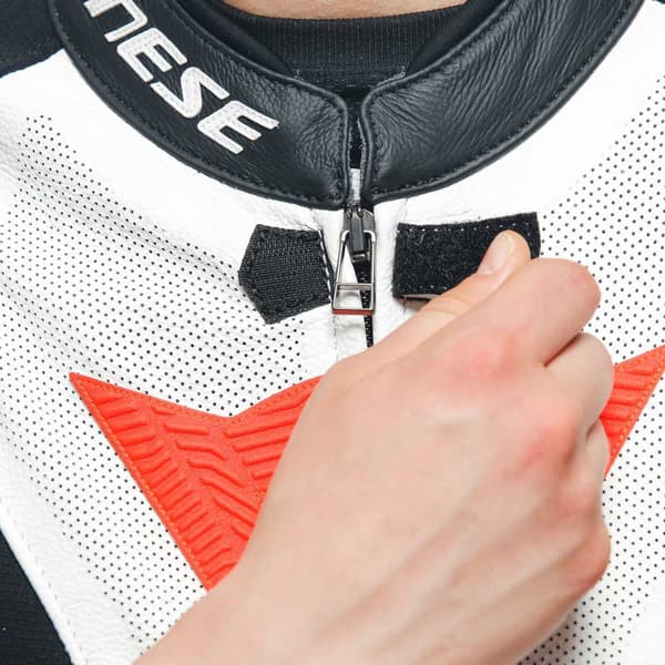 Dainese Grobnik Perforerad Läderdräkt Vit,Svart 48 Kvinna