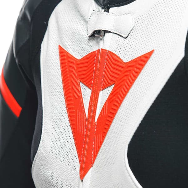 Dainese Grobnik Perforerad Läderdräkt Vit,Svart 48 Kvinna