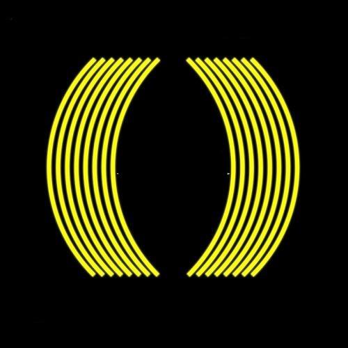 Bild av 16 Pcs Strips Motorcycle Wheel Sticker Reflective Decals Rim Tape