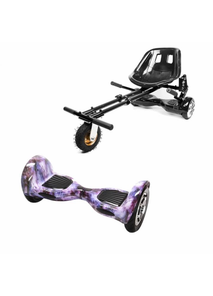 Paket Hoverboard OffRoad Galaxy 10 tums+HoverKart suspension, Smart Balance™ Premium Brand, Bluetooth, Samsung-batteri, 700W ström, lysdioder