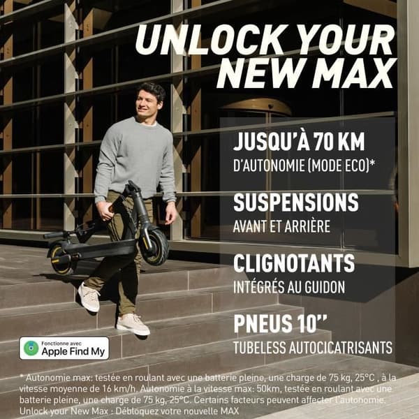 Ninebot Max G2 E elskoter Integrerade blinkers som drivs av Segway