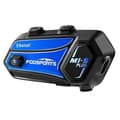 Miniatyrbillede 1 af 2: Motorcykel Intercom Bluetooth Headset, 8 Ryttere Parret, Musik Deling, Blå