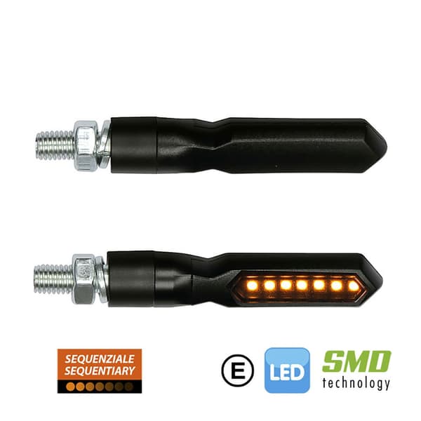 Lampa Piercer Sq Led Motorcykel Blinkers Silver