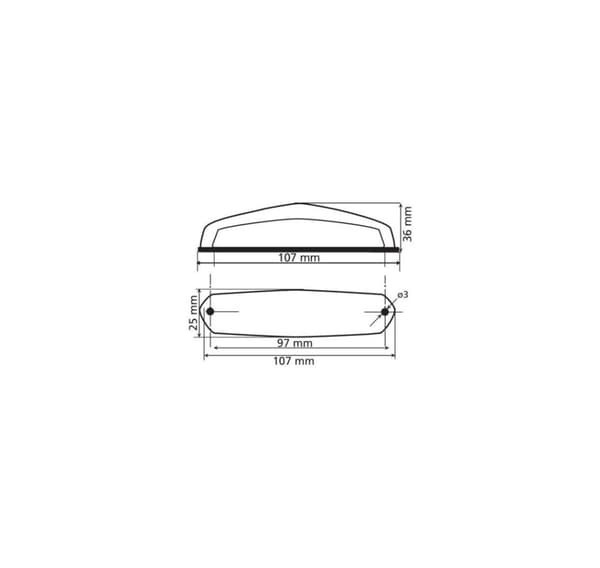 Bakljus 3 funktioner 12V