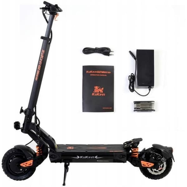 KUKIRIN G2 Master - Hopfällbar elscooter - 2000W dubbelmotor - 52V 20,8Ah batteri - Hydrauliska stötdämpare - Svart