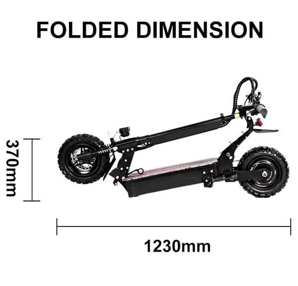 2500W-48V-20Ah 50-60km/h hopfällbar elektrisk skoter med LCD display, elskoter, elsparkcykel, 40-60 km räckvidd, 11" terrängdäck