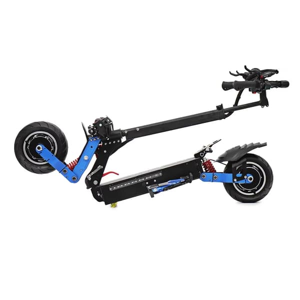 6000W-60V-38Ah 100km/h 135km räckvidd dubbelmotor vuxen elsparkcykel, elektrisk skoter, snabbfällbar design