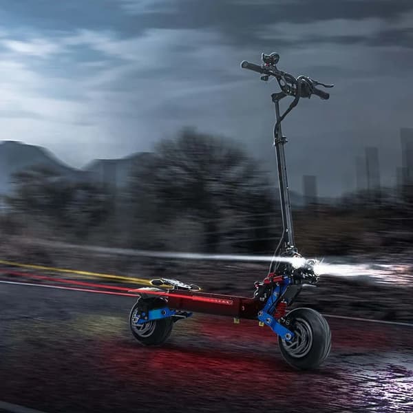 6000W-60V-38Ah 100km/h 135km räckvidd dubbelmotor vuxen elsparkcykel, elektrisk skoter, snabbfällbar design