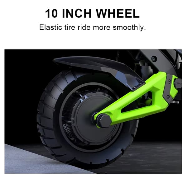 3200W-52V-23Ah unisex elskoter, elektrisk skoter, elsparkcykel, max 70km/h, 80km räckvidd, 10 tums däck