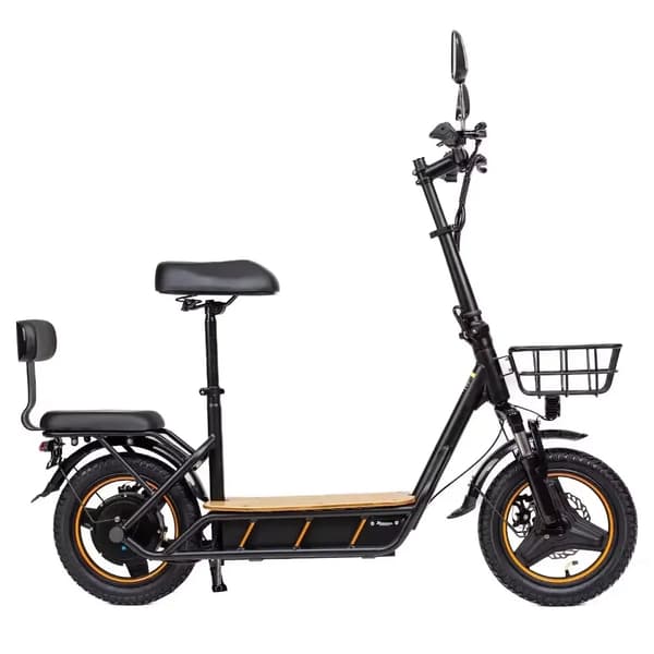 PEAK 800W-48V-26Ah elektrisk skoter med säte, hopfällbar elsparkcykel med 14" terrängdäck, 45km/h elskoter, 100km räckvidd