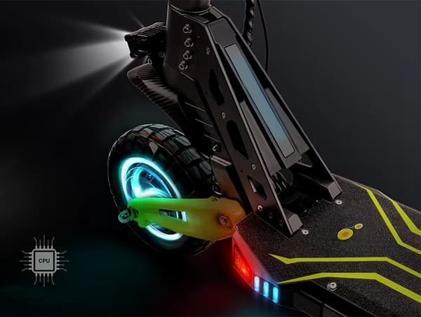 2200W 48V 20Ah 70km/h elskoter för vuxna med högpresterande dubbla motorer, dubbla LED-ljus, elsparkcykel, elskoter