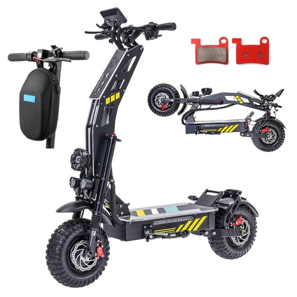 8000W-60V-40Ah offroad elskoter med 14-tums däck, 110km/h elsparkcykel med dubbla motorer, elskoter, hydraulisk broms