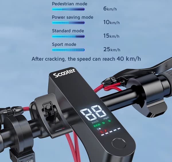 650W 42V 15 Ah hopfällbar elscooter med APP-kontroll, 40km/h elektrisk skoter, elsparkcykel, 45km räckvidd, 10" pneumatisk däck