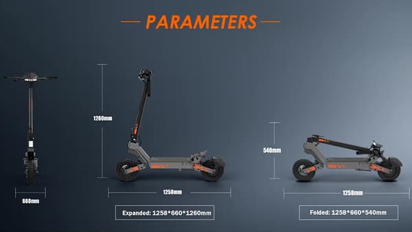 800W 48V 15Ah 45km/h hopfällbar elscooter med smart pekskärm, elektrisk skoter med 10" däck, elsparkcykel, 55km körsträcka