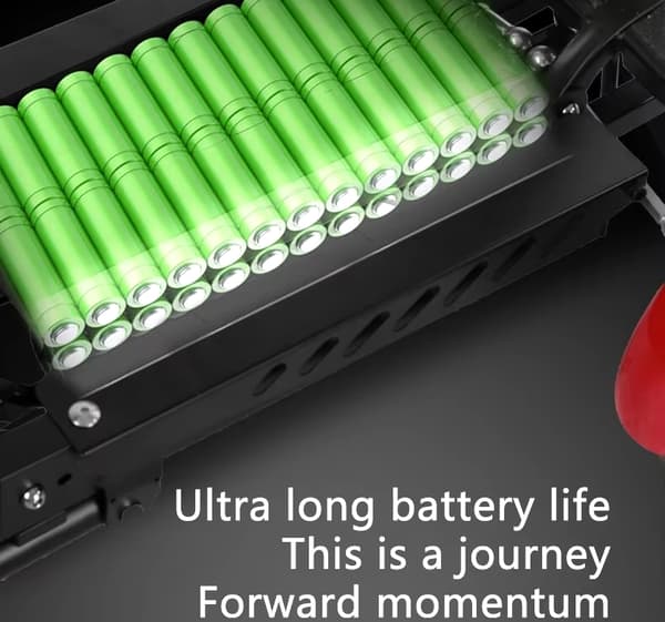 500W 36V 15,6Ah 4-hjul lättvikt elektrisk skoter med dubbelkorg, hopfällbar elskoter, stabil och lättmanövrerad, lång batteritid