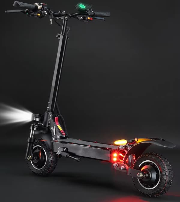 2000W 52V 21Ah 65km/h dubbeldriven elektrisk skoter för vuxna, off-road elsparkcykel, elskoter, 45km körsträcka