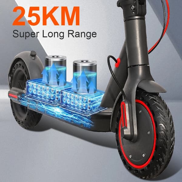 350W 36V 10.4Ah vuxen elektrisk skoter med APP, hopfällbar elsparkcykel, elskoter med dubbla bromssystem, bekväm och säker