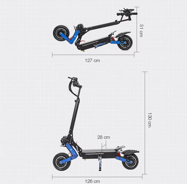 6000W-60V-38.4Ah snabb elektrisk skoter med dubbla motorer, 95km/h elsparkcykel med hydraulisk broms, elskoter för vuxna